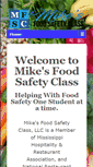 Mobile Screenshot of mikesfoodsafetyclass.com