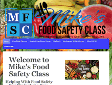 Tablet Screenshot of mikesfoodsafetyclass.com